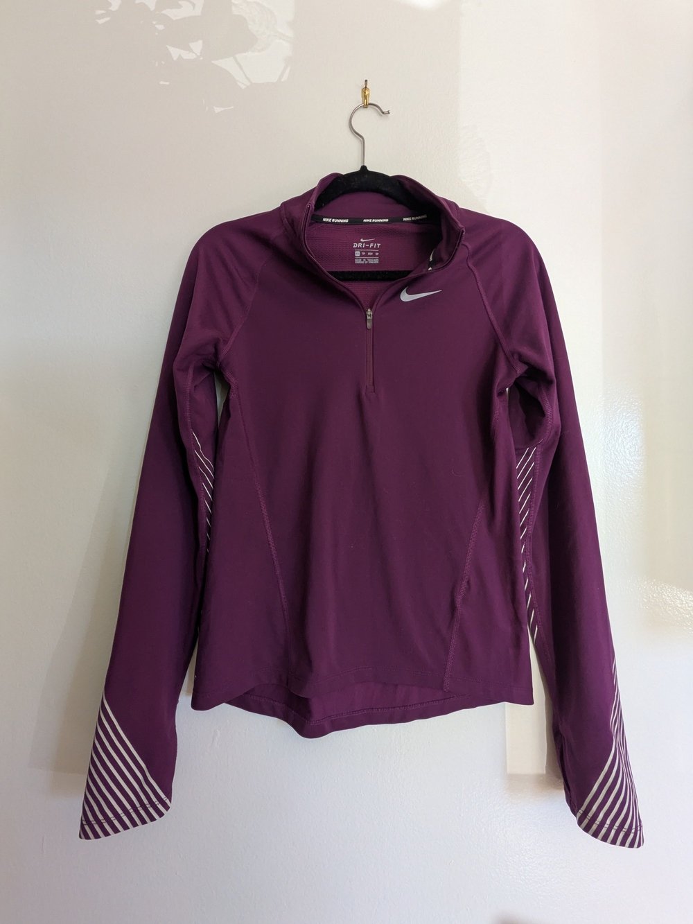 Nike Dri-FIT Purple Long-Sleeve Quarter-Zip Top